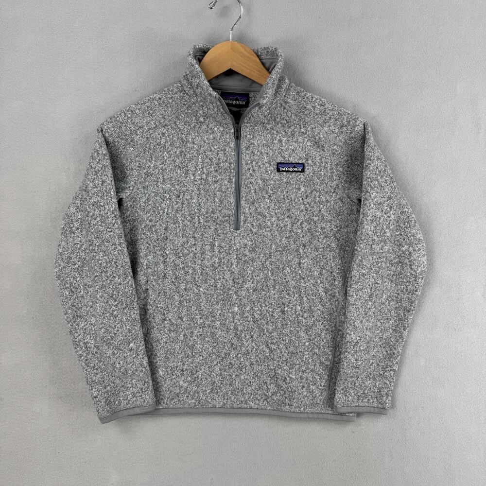 Patagonia Better Sweater Womens Small Gray Fleece 1/4 Zip Pullover Outdoor